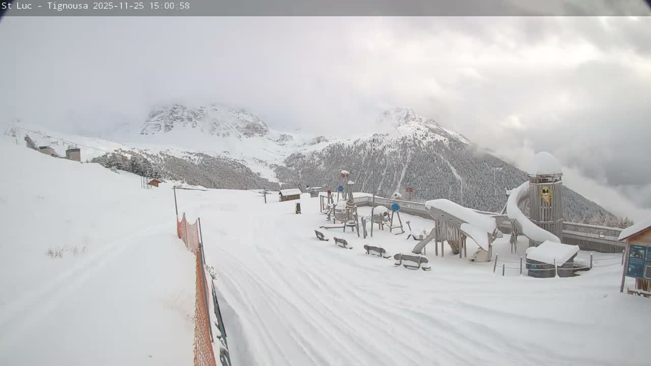 Saint Luc, Tignousa & Swiss Alps View  Live Cam - Anniviers, Sierre, Valais, Switzerland