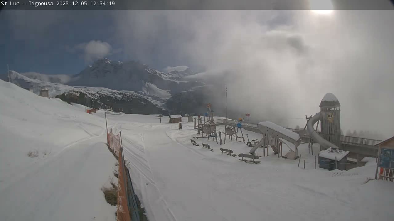 Saint Luc, Tignousa & Swiss Alps View  Live Cam - Anniviers, Sierre, Valais, Switzerland