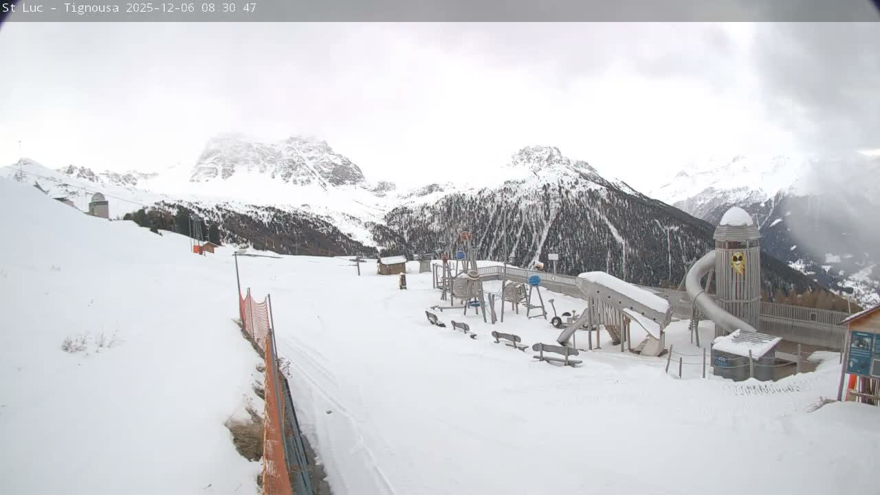 Saint Luc, Tignousa & Swiss Alps View  Live Cam - Anniviers, Sierre, Valais, Switzerland