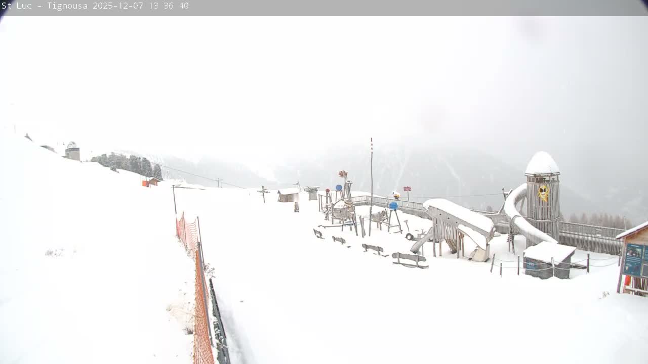 Saint Luc, Tignousa & Swiss Alps View  Live Cam - Anniviers, Sierre, Valais, Switzerland