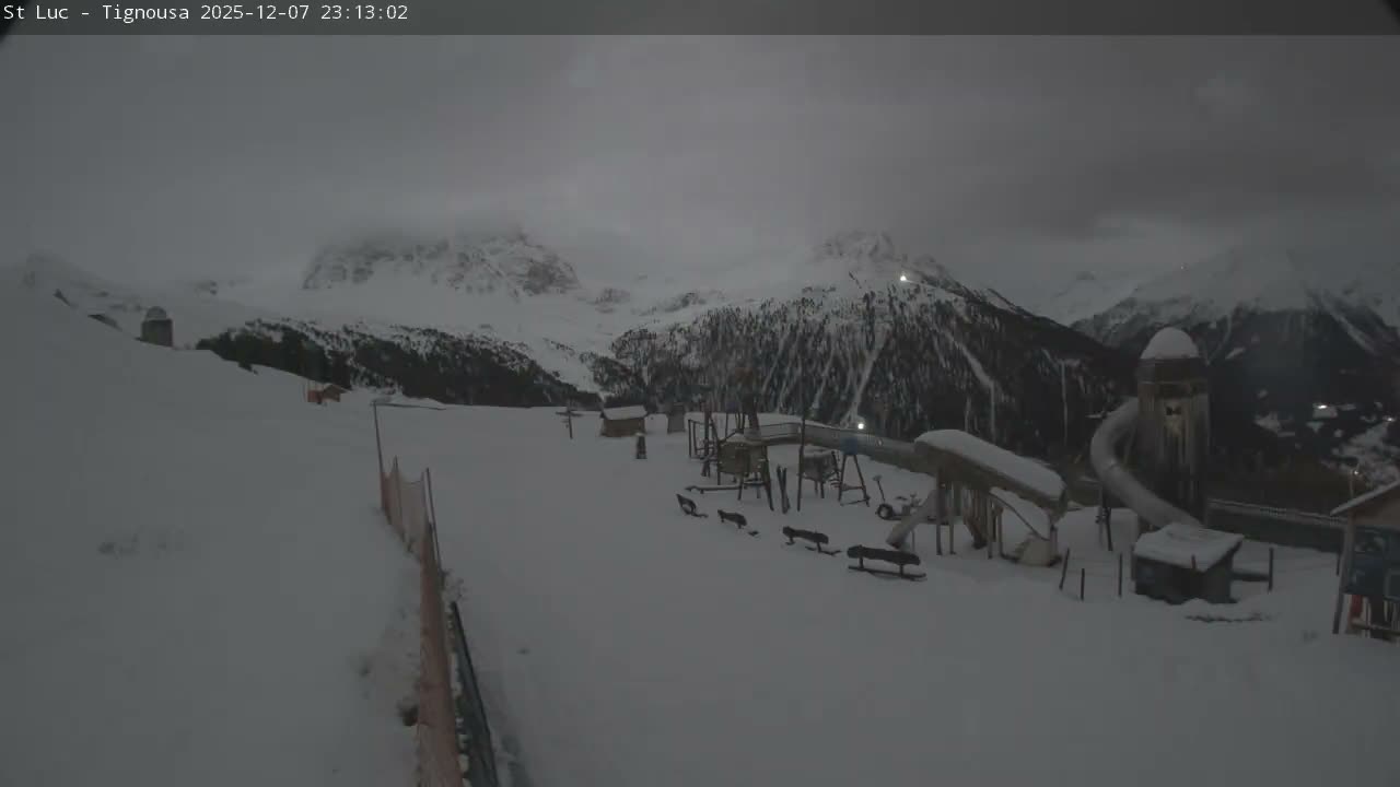 Saint Luc, Tignousa & Swiss Alps View  Live Cam - Anniviers, Sierre, Valais, Switzerland