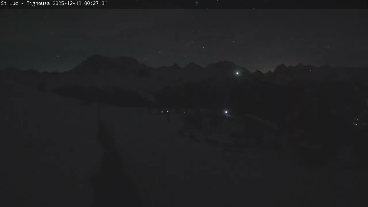 Saint Luc, Tignousa & Swiss Alps View  Live Cam - Anniviers, Sierre, Valais, Switzerland