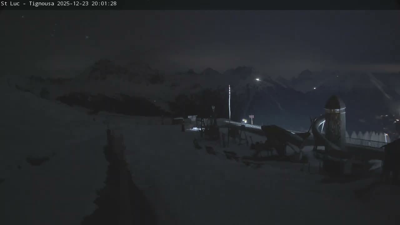 Saint Luc, Tignousa & Swiss Alps View  Live Cam - Anniviers, Sierre, Valais, Switzerland