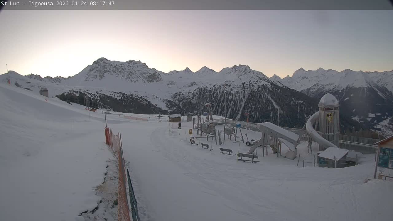 Saint Luc, Tignousa & Swiss Alps View  Live Cam - Anniviers, Sierre, Valais, Switzerland