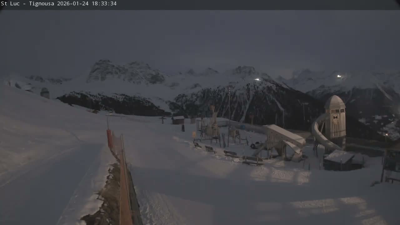 Saint Luc, Tignousa & Swiss Alps View  Live Cam - Anniviers, Sierre, Valais, Switzerland