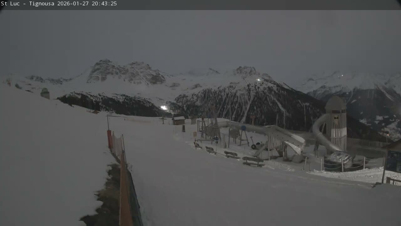 Saint Luc, Tignousa & Swiss Alps View  Live Cam - Anniviers, Sierre, Valais, Switzerland