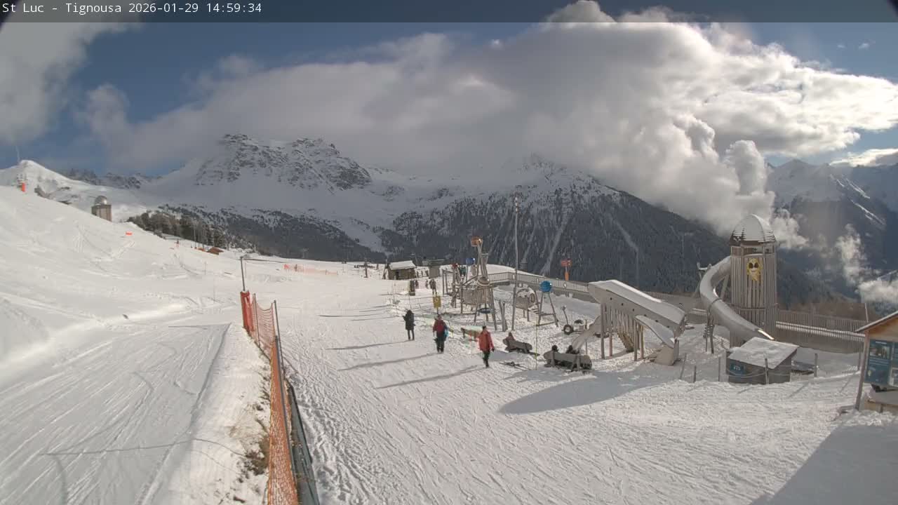 Saint Luc, Tignousa & Swiss Alps View  Live Cam - Anniviers, Sierre, Valais, Switzerland