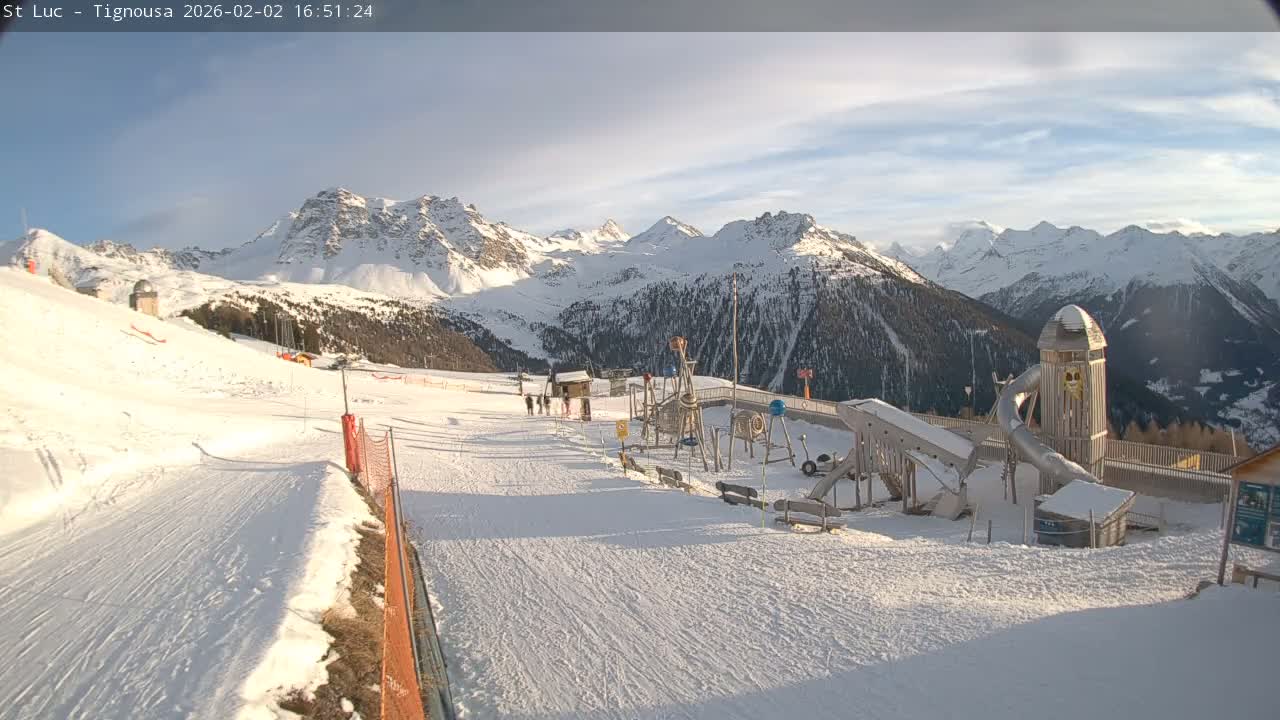 Saint Luc, Tignousa & Swiss Alps View  Live Cam - Anniviers, Sierre, Valais, Switzerland