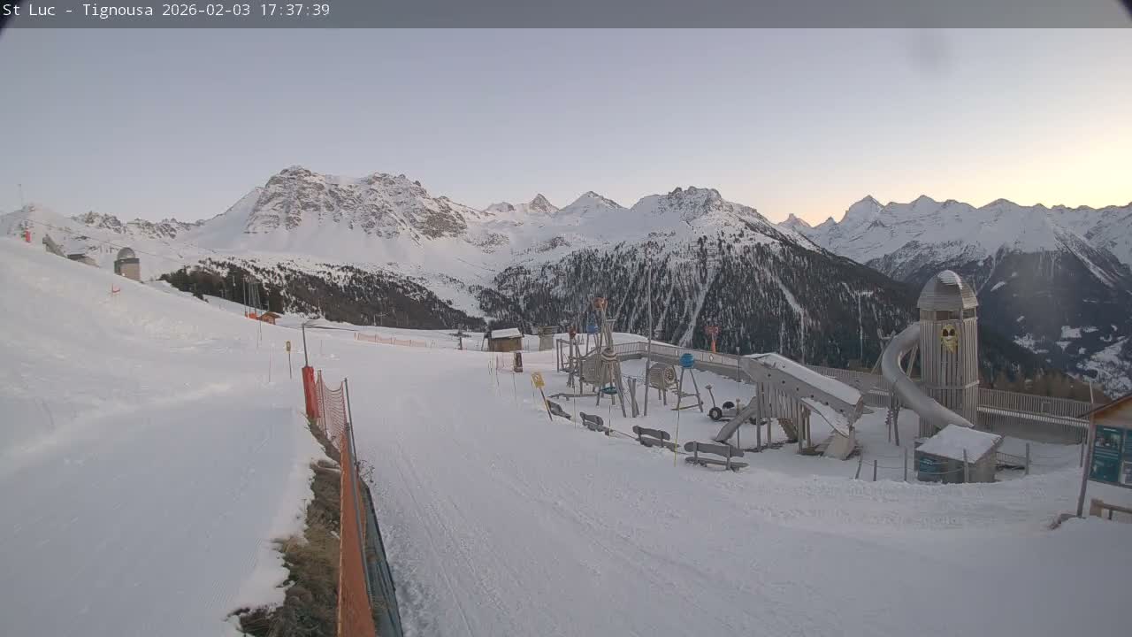 Saint Luc, Tignousa & Swiss Alps View  Live Cam - Anniviers, Sierre, Valais, Switzerland