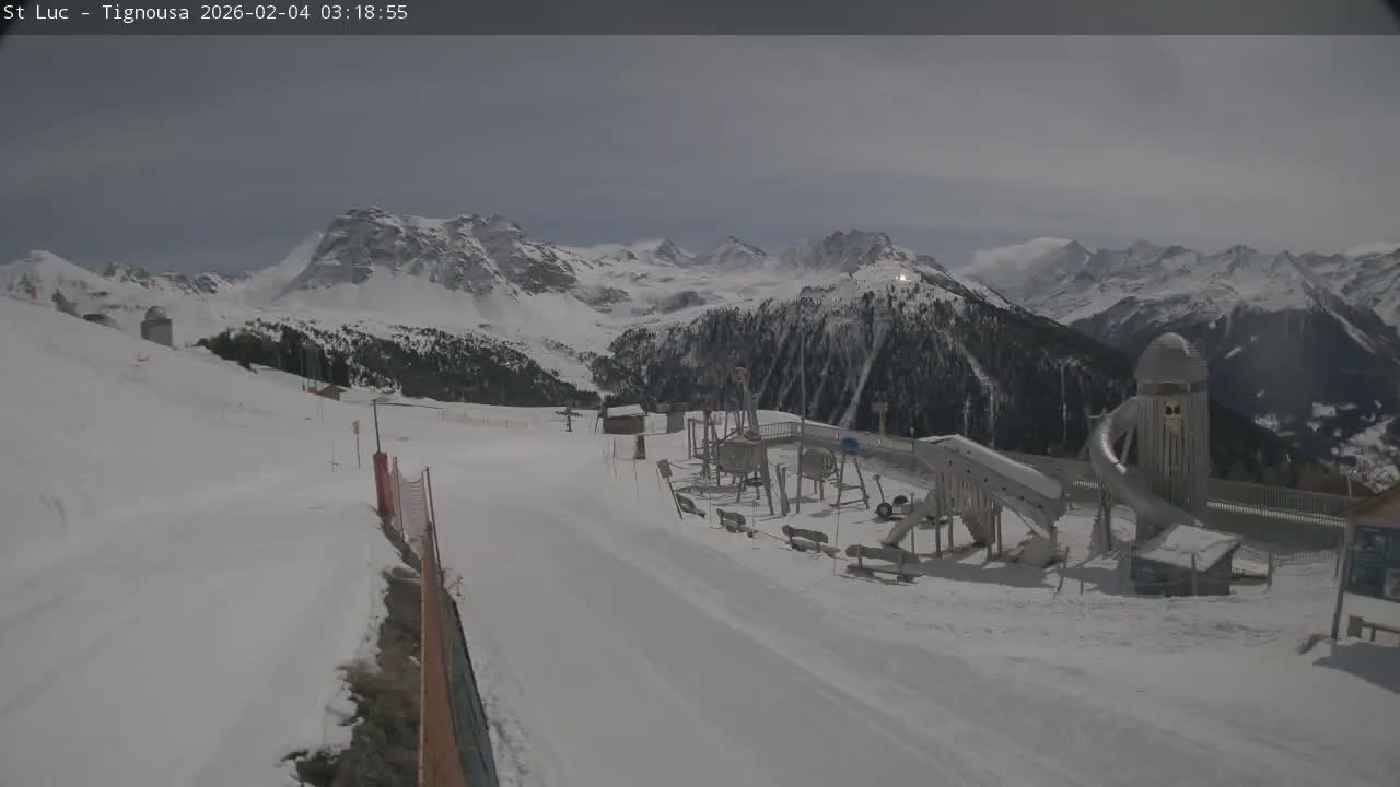 Saint Luc, Tignousa & Swiss Alps View  Live Cam - Anniviers, Sierre, Valais, Switzerland