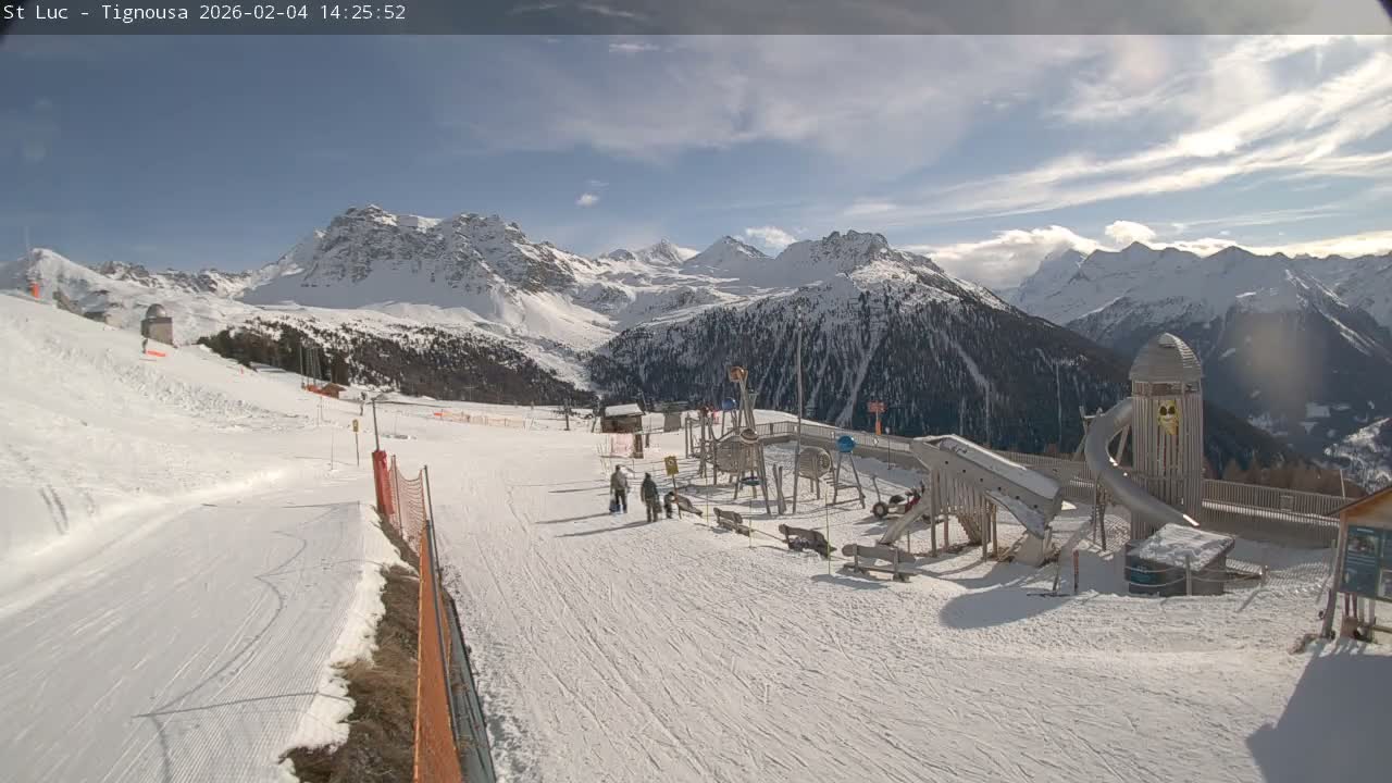 Saint Luc, Tignousa & Swiss Alps View  Live Cam - Anniviers, Sierre, Valais, Switzerland