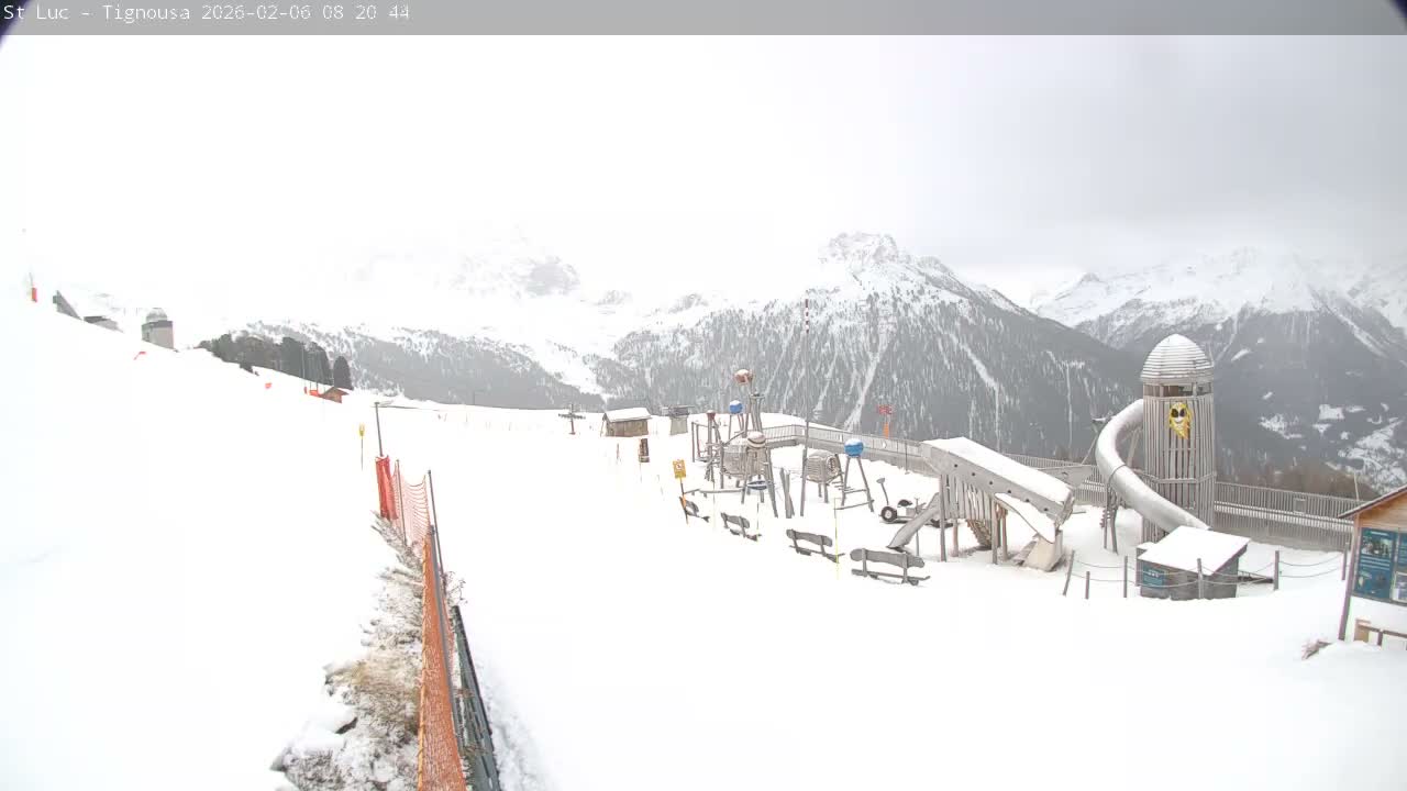Saint Luc, Tignousa & Swiss Alps View  Live Cam - Anniviers, Sierre, Valais, Switzerland