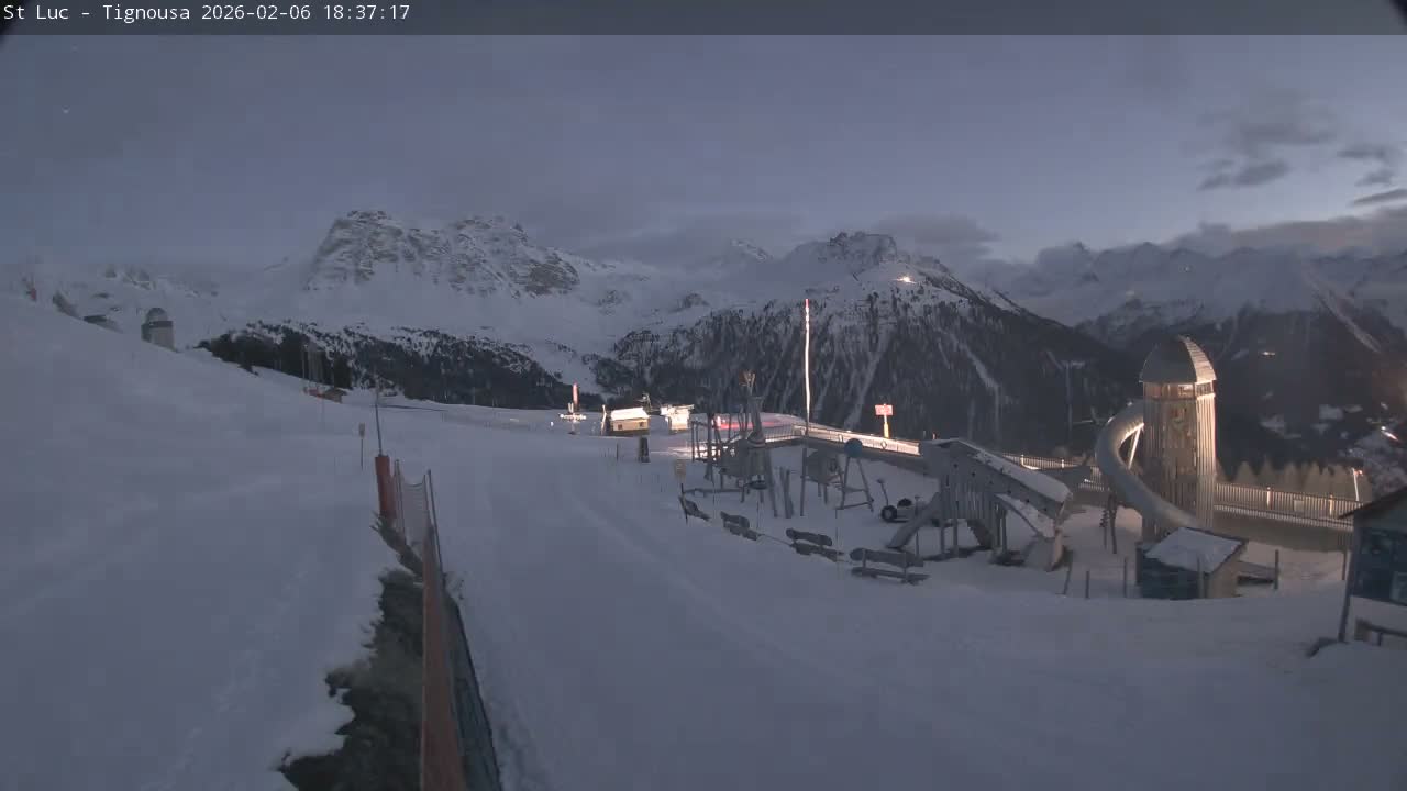 Saint Luc, Tignousa & Swiss Alps View  Live Cam - Anniviers, Sierre, Valais, Switzerland