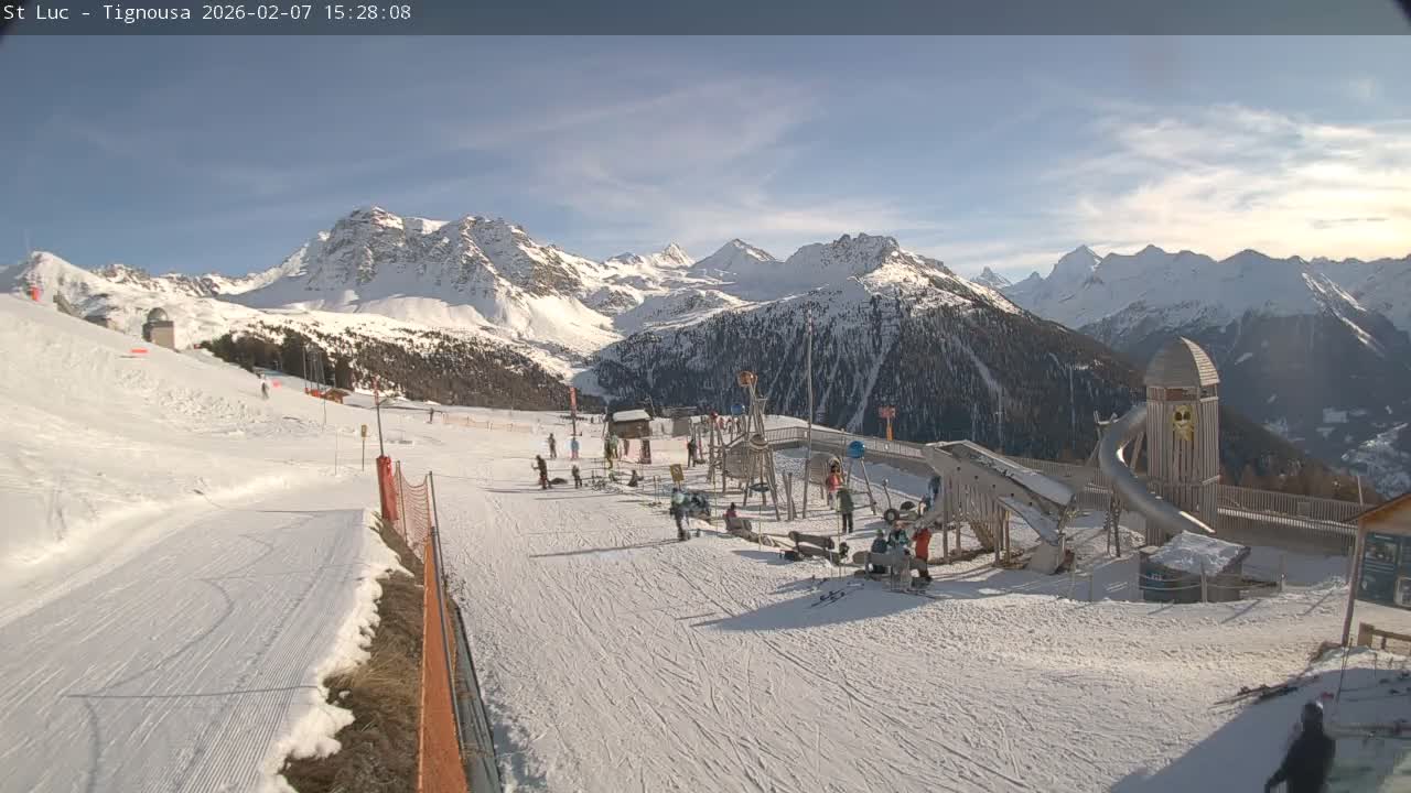 Saint Luc, Tignousa & Swiss Alps View  Live Cam - Anniviers, Sierre, Valais, Switzerland