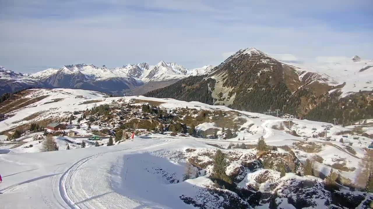 La Plagne Villages from  Bergerie 2184 m View Live Cam -  Bourg-Saint-Maurice, Savoie, Auvergne-Rhône-Alpes, France