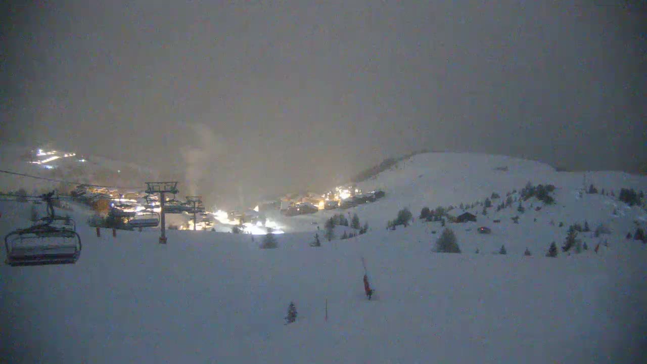 La Plagne Villages from  Bergerie 2184 m View Live Cam -  Bourg-Saint-Maurice, Savoie, Auvergne-Rhône-Alpes, France