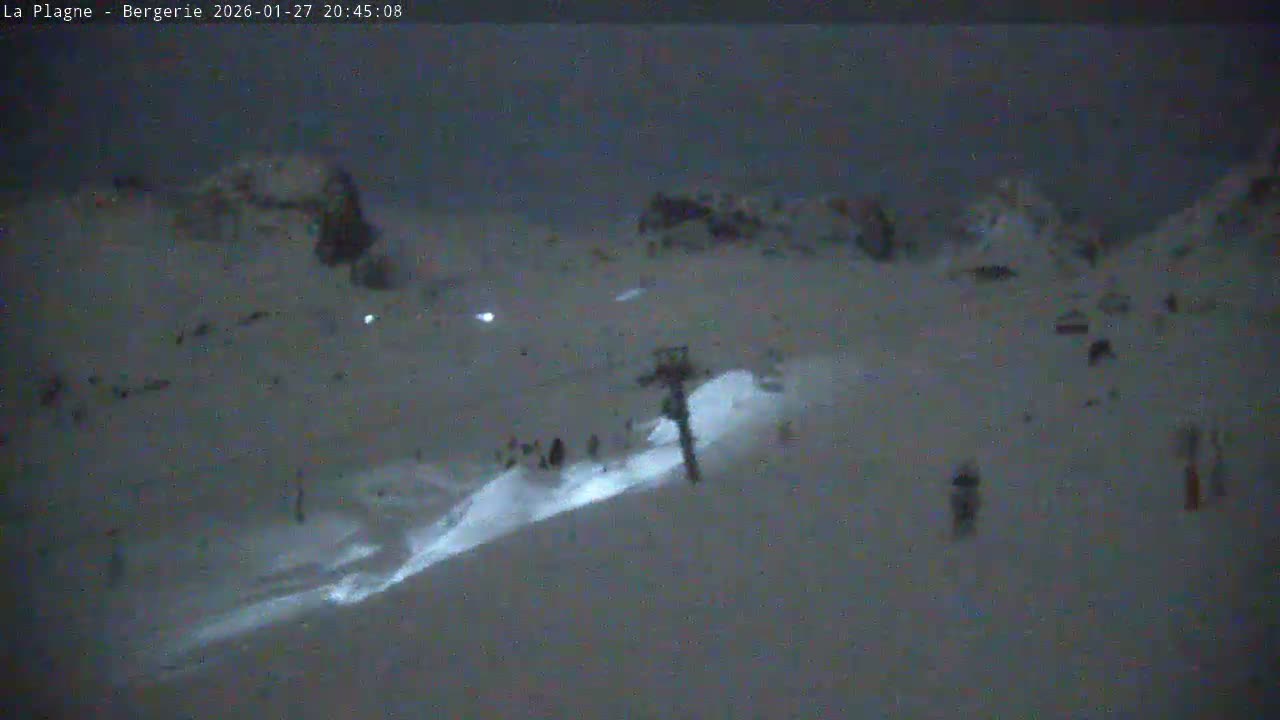 La Plagne Villages from  Bergerie 2184 m View Live Cam -  Bourg-Saint-Maurice, Savoie, Auvergne-Rhône-Alpes, France