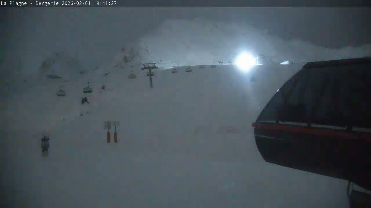 La Plagne Villages from  Bergerie 2184 m View Live Cam -  Bourg-Saint-Maurice, Savoie, Auvergne-Rhône-Alpes, France
