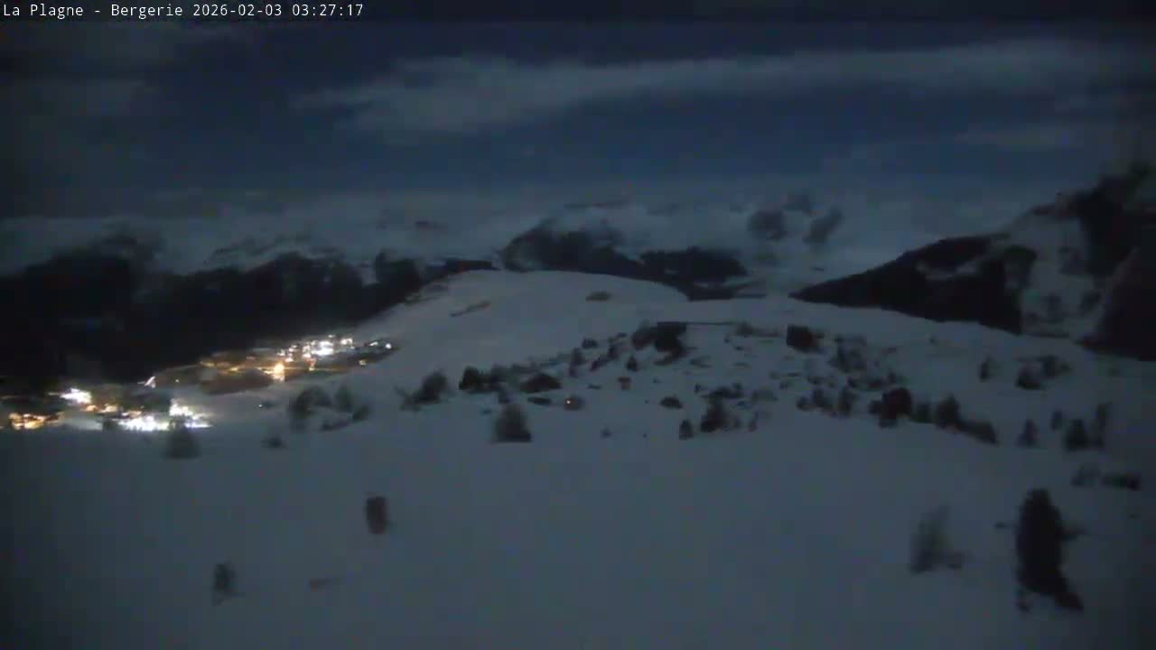 La Plagne Villages from  Bergerie 2184 m View Live Cam -  Bourg-Saint-Maurice, Savoie, Auvergne-Rhône-Alpes, France