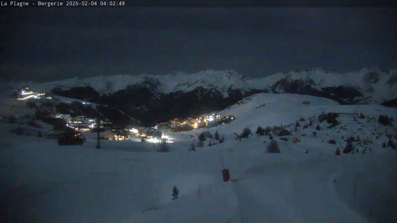La Plagne Villages from  Bergerie 2184 m View Live Cam -  Bourg-Saint-Maurice, Savoie, Auvergne-Rhône-Alpes, France