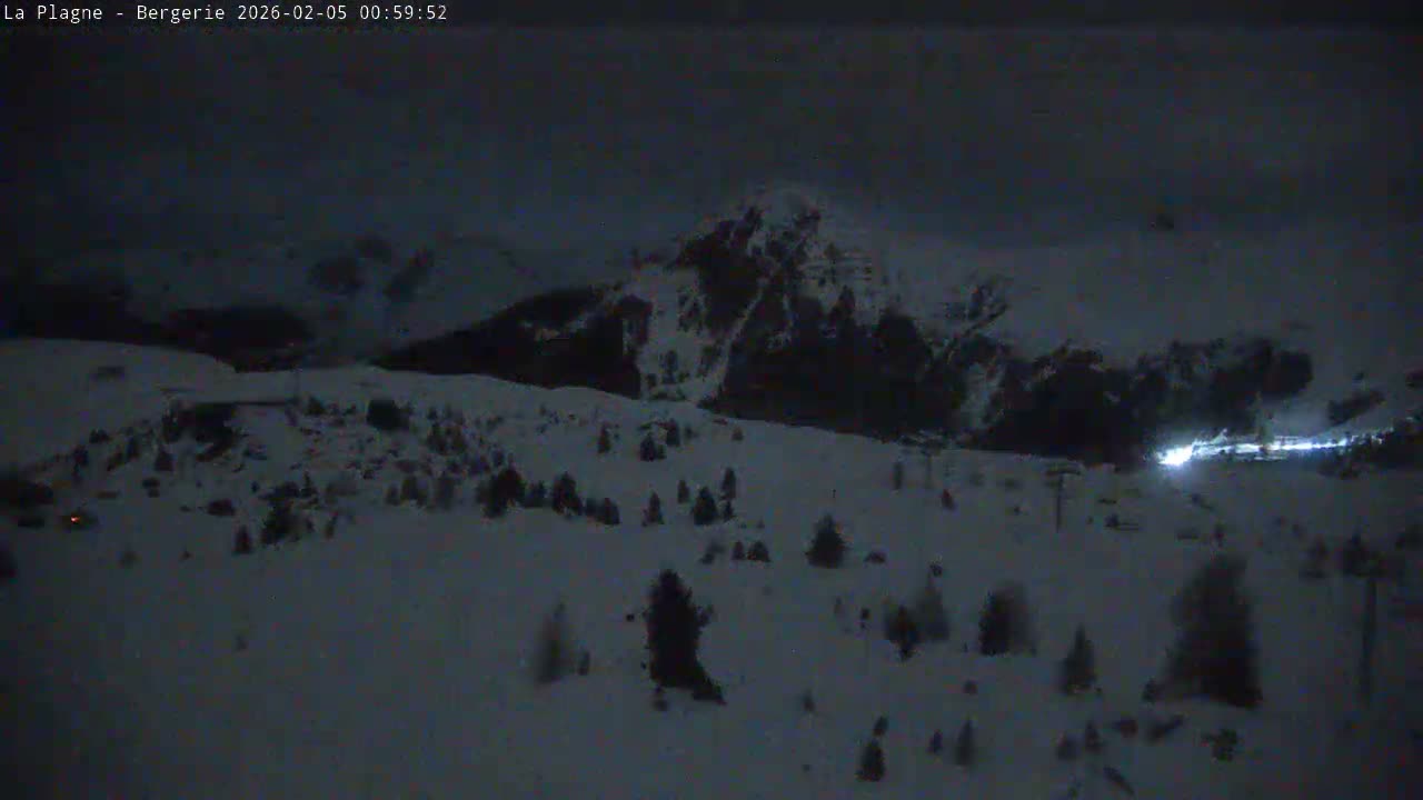 La Plagne Villages from  Bergerie 2184 m View Live Cam -  Bourg-Saint-Maurice, Savoie, Auvergne-Rhône-Alpes, France