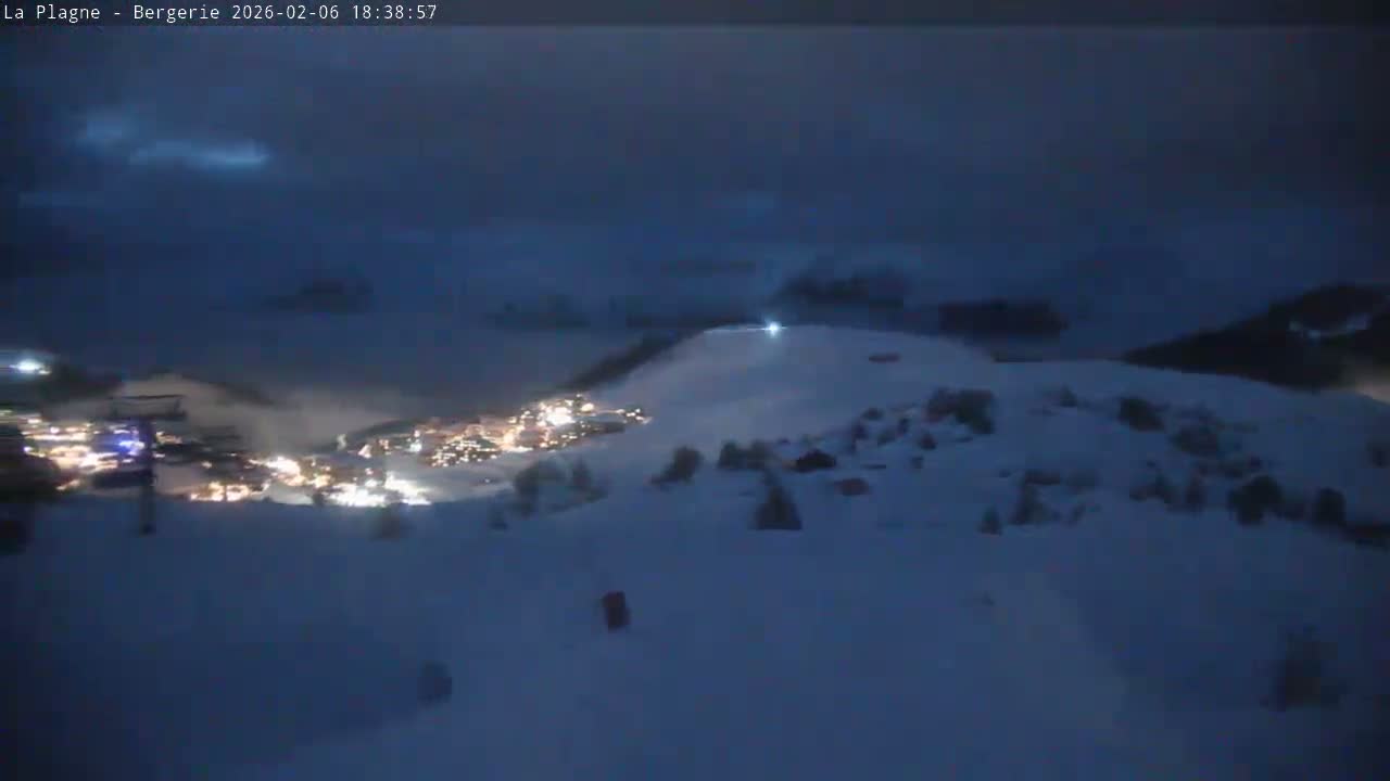 La Plagne Villages from  Bergerie 2184 m View Live Cam -  Bourg-Saint-Maurice, Savoie, Auvergne-Rhône-Alpes, France
