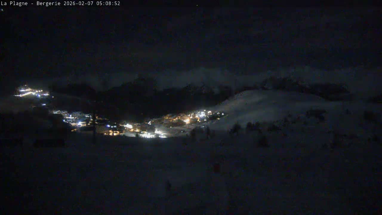 La Plagne Villages from  Bergerie 2184 m View Live Cam -  Bourg-Saint-Maurice, Savoie, Auvergne-Rhône-Alpes, France