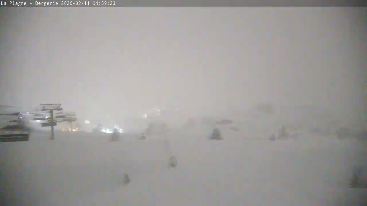 La Plagne Villages from  Bergerie 2184 m View Live Cam -  Bourg-Saint-Maurice, Savoie, Auvergne-Rhône-Alpes, France
