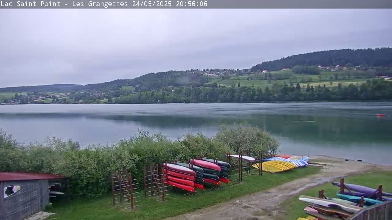 Les Grangettes, Lac de Saint Point Lake Live Cam - Pontarlier, Doubs, Bourgogne-Franche-Comté, France