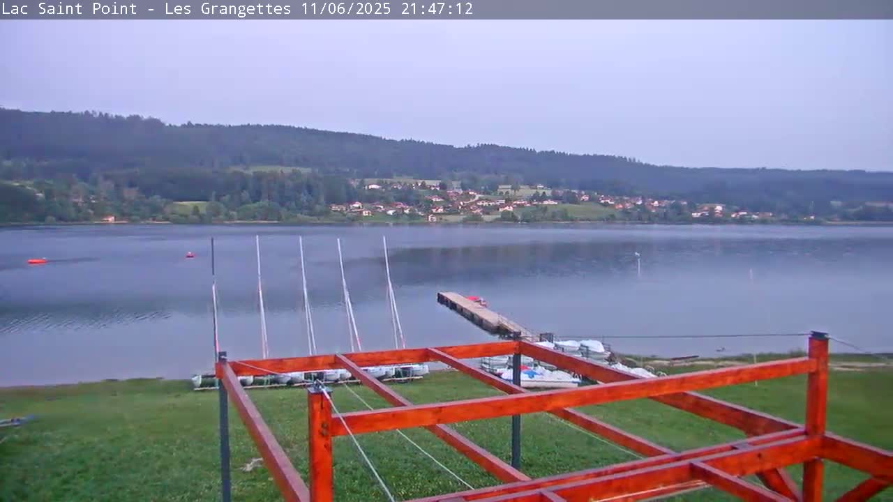 Les Grangettes, Lac de Saint Point Lake Live Cam - Pontarlier, Doubs, Bourgogne-Franche-Comté, France