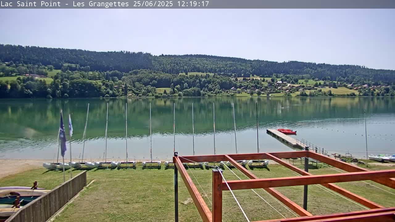Les Grangettes, Lac de Saint Point Lake Live Cam - Pontarlier, Doubs, Bourgogne-Franche-Comté, France