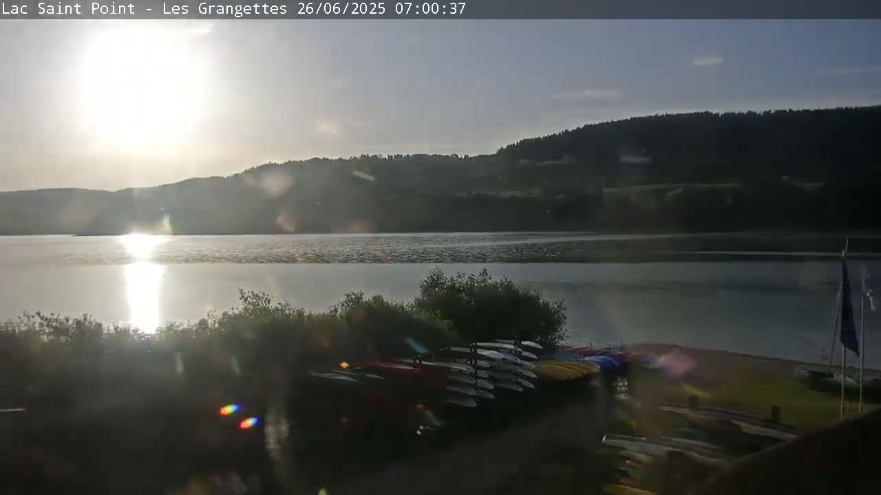Les Grangettes, Lac de Saint Point Lake Live Cam - Pontarlier, Doubs, Bourgogne-Franche-Comté, France