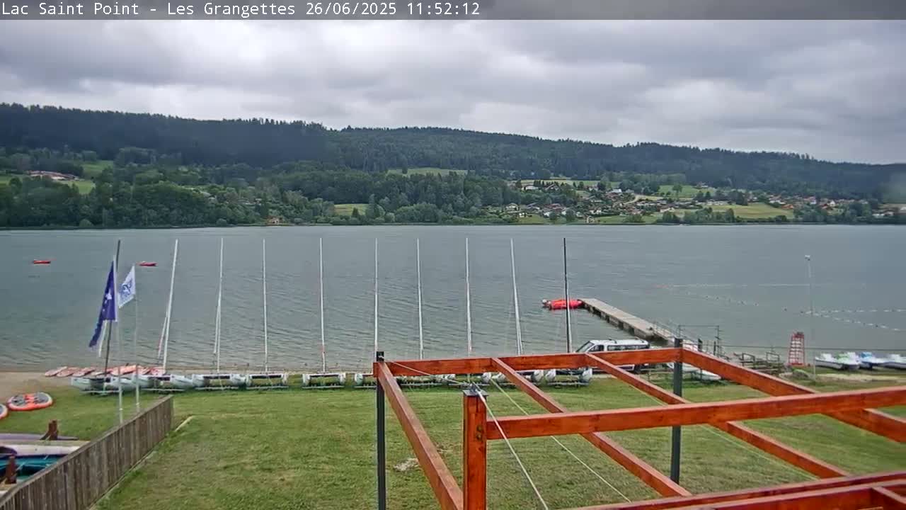 Les Grangettes, Lac de Saint Point Lake Live Cam - Pontarlier, Doubs, Bourgogne-Franche-Comté, France
