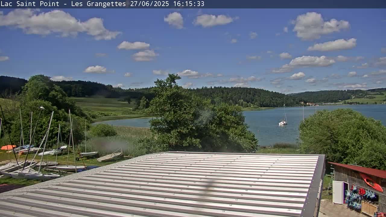 Les Grangettes, Lac de Saint Point Lake Live Cam - Pontarlier, Doubs, Bourgogne-Franche-Comté, France