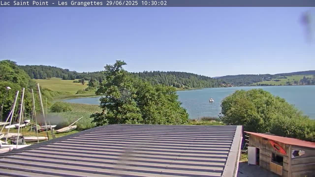 Les Grangettes, Lac de Saint Point Lake Live Cam - Pontarlier, Doubs, Bourgogne-Franche-Comté, France