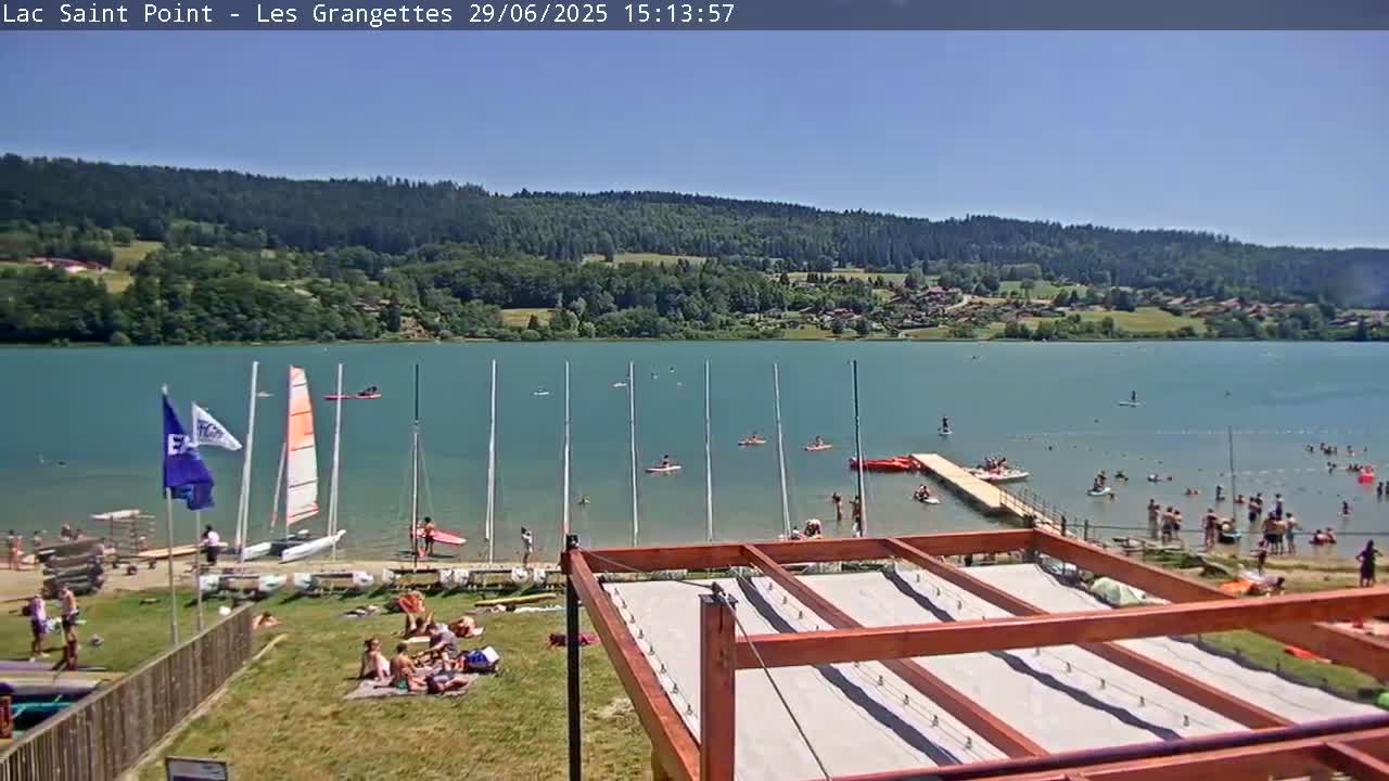 Les Grangettes, Lac de Saint Point Lake Live Cam - Pontarlier, Doubs, Bourgogne-Franche-Comté, France