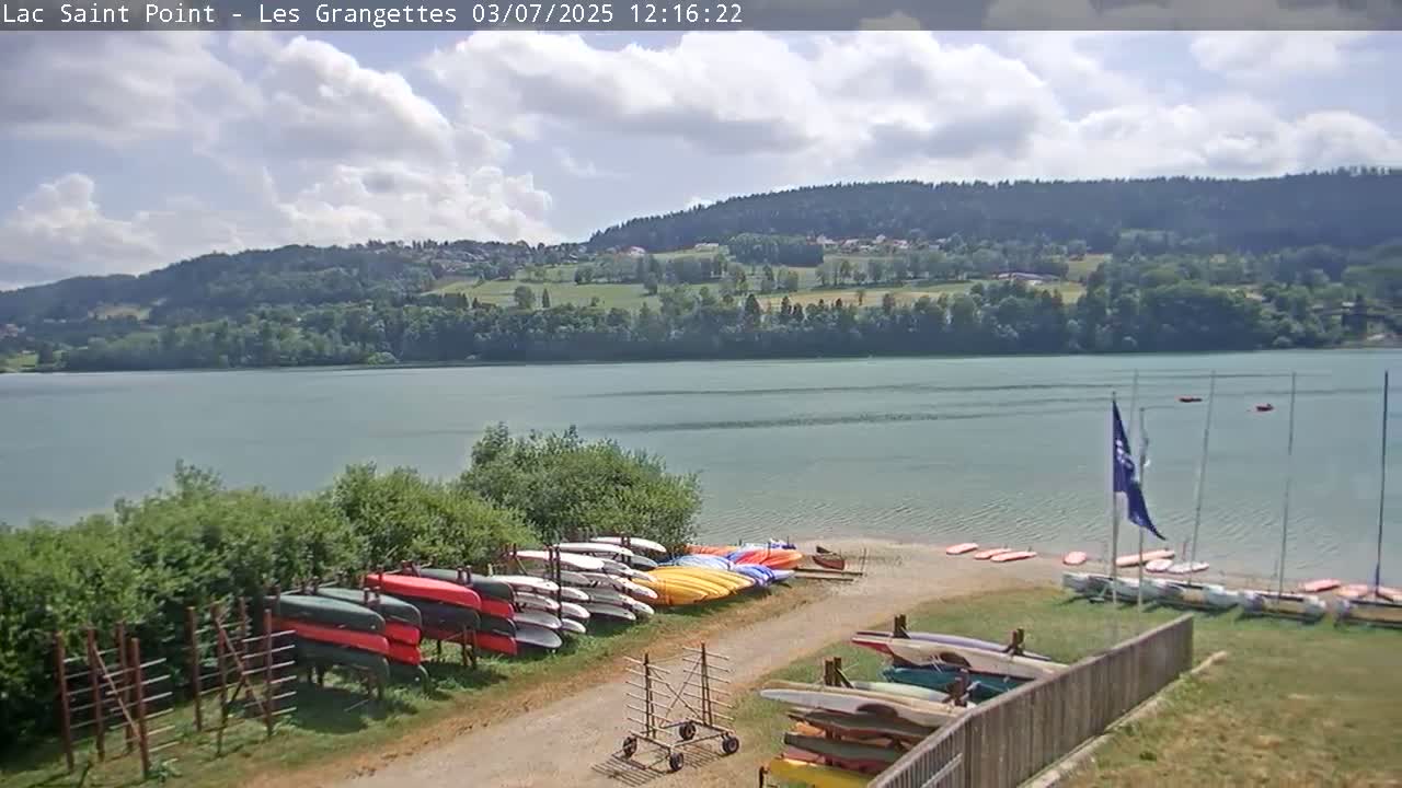 Les Grangettes, Lac de Saint Point Lake Live Cam - Pontarlier, Doubs, Bourgogne-Franche-Comté, France