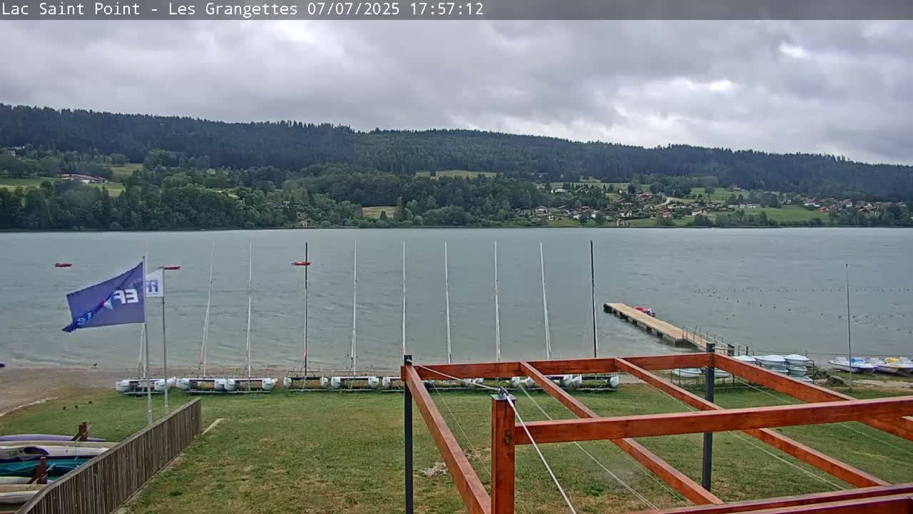 Les Grangettes, Lac de Saint Point Lake Live Cam - Pontarlier, Doubs, Bourgogne-Franche-Comté, France