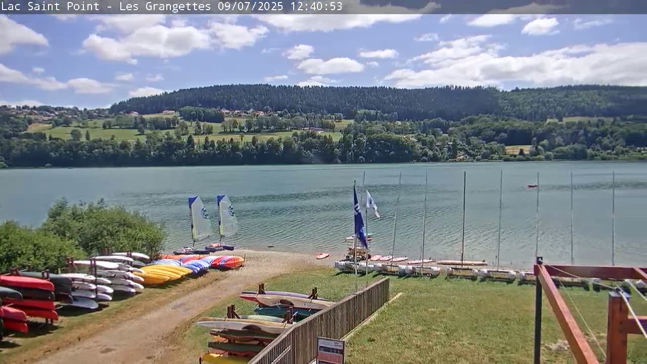 Les Grangettes, Lac de Saint Point Lake Live Cam - Pontarlier, Doubs, Bourgogne-Franche-Comté, France