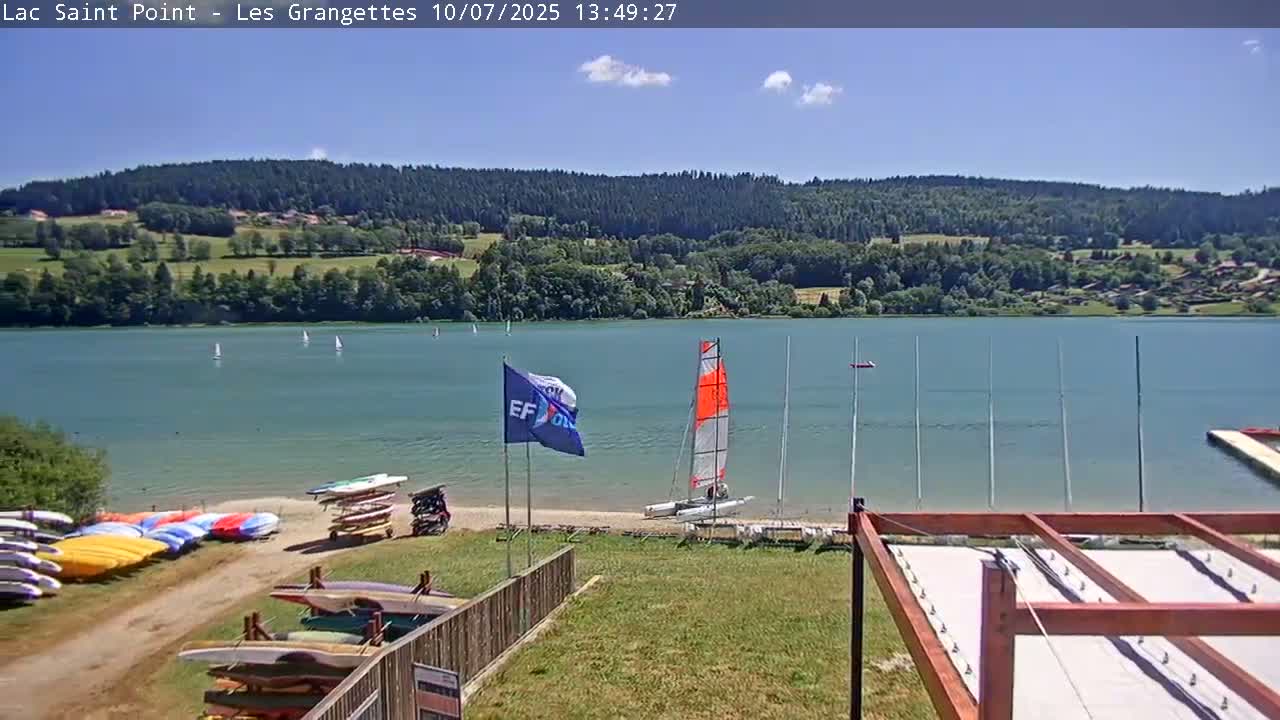Les Grangettes, Lac de Saint Point Lake Live Cam - Pontarlier, Doubs, Bourgogne-Franche-Comté, France