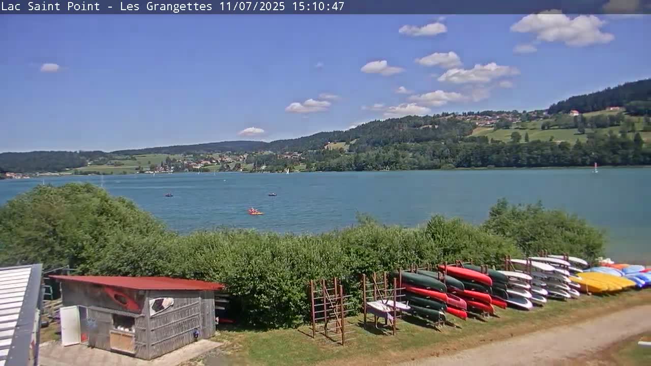 Les Grangettes, Lac de Saint Point Lake Live Cam - Pontarlier, Doubs, Bourgogne-Franche-Comté, France