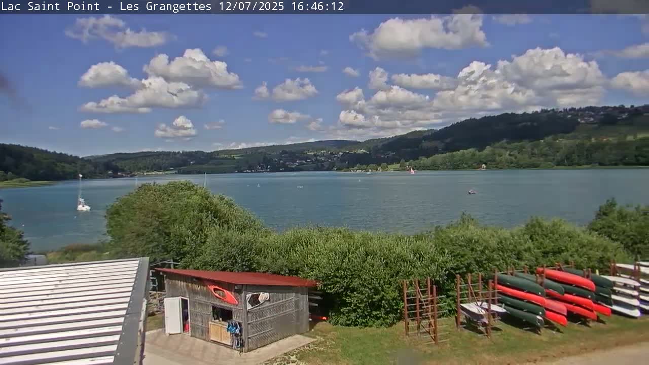 Les Grangettes, Lac de Saint Point Lake Live Cam - Pontarlier, Doubs, Bourgogne-Franche-Comté, France