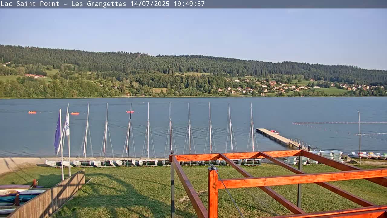 Les Grangettes, Lac de Saint Point Lake Live Cam - Pontarlier, Doubs, Bourgogne-Franche-Comté, France