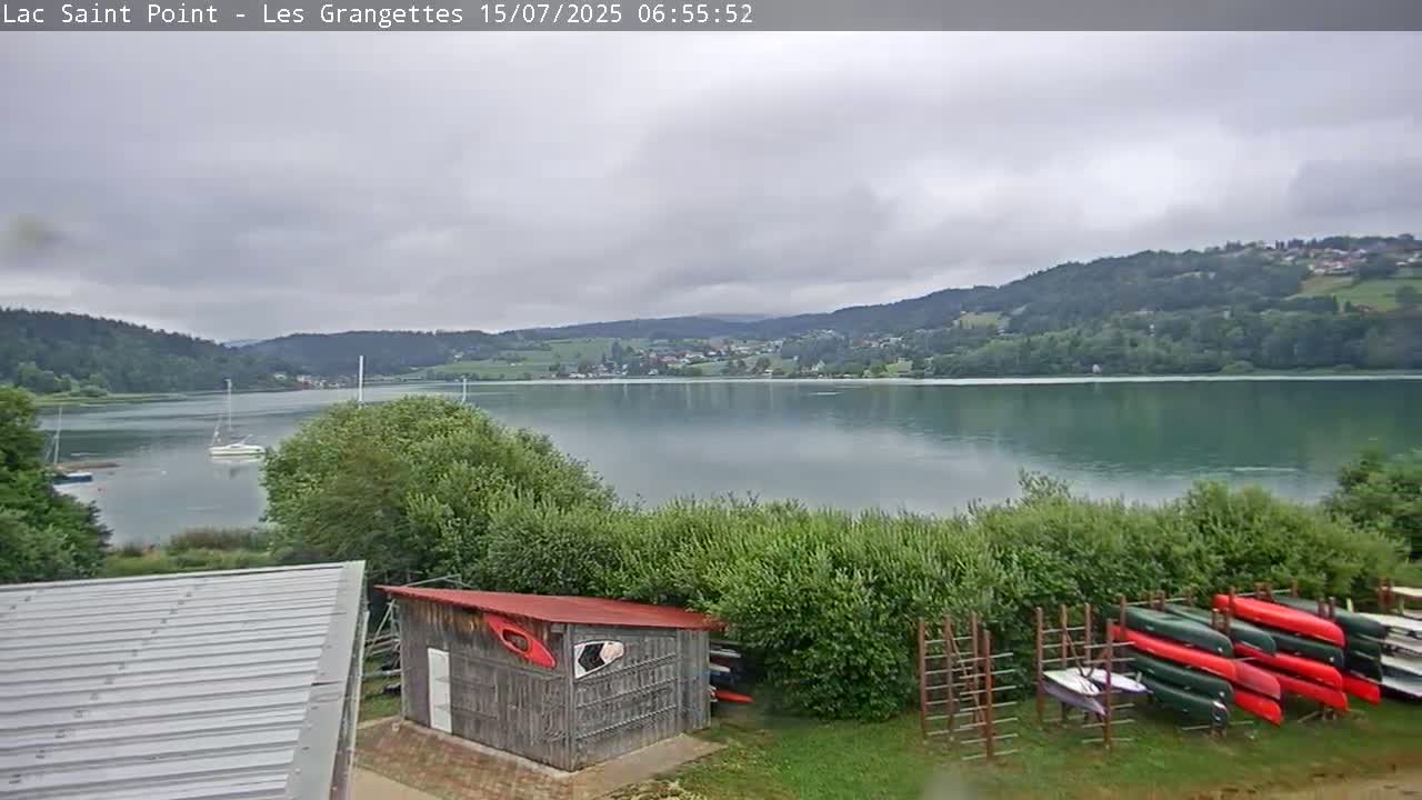 Les Grangettes, Lac de Saint Point Lake Live Cam - Pontarlier, Doubs, Bourgogne-Franche-Comté, France