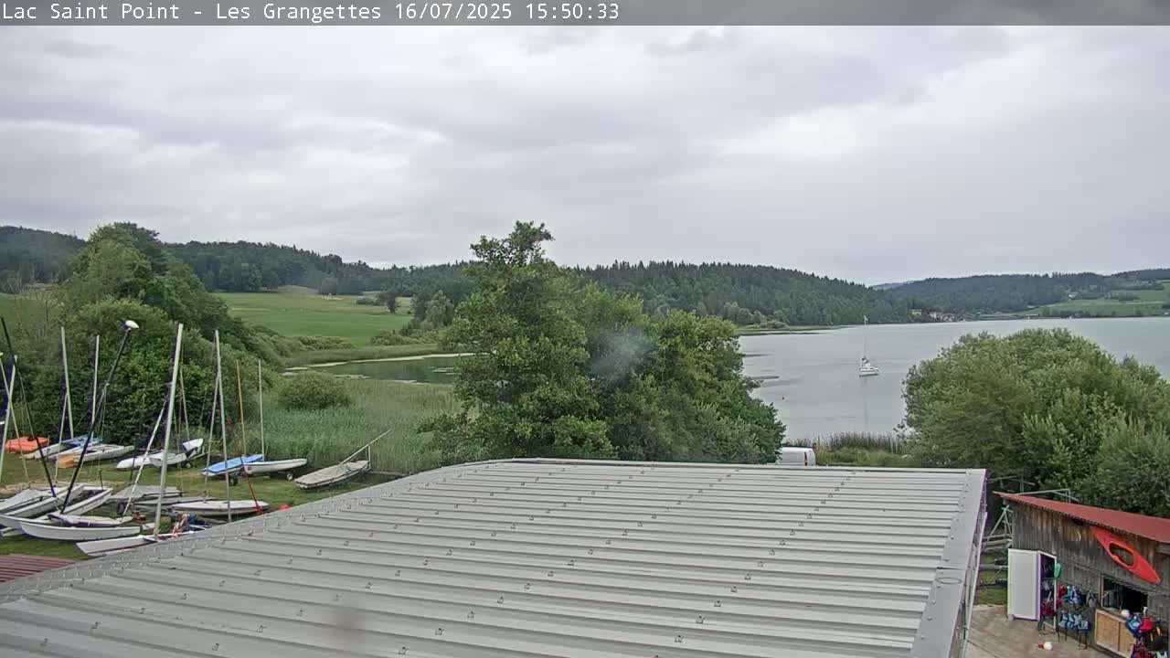 Les Grangettes, Lac de Saint Point Lake Live Cam - Pontarlier, Doubs, Bourgogne-Franche-Comté, France