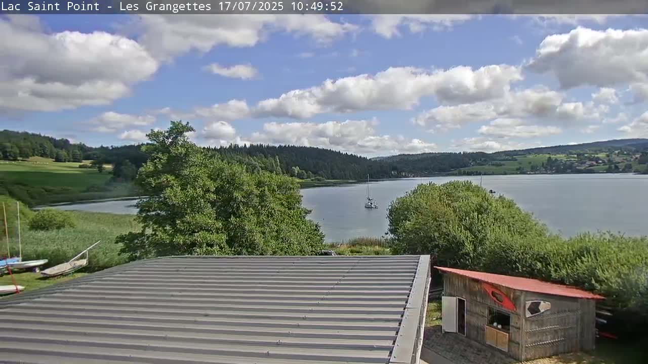 Les Grangettes, Lac de Saint Point Lake Live Cam - Pontarlier, Doubs, Bourgogne-Franche-Comté, France