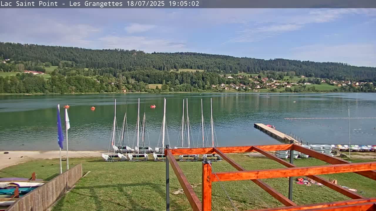 Les Grangettes, Lac de Saint Point Lake Live Cam - Pontarlier, Doubs, Bourgogne-Franche-Comté, France