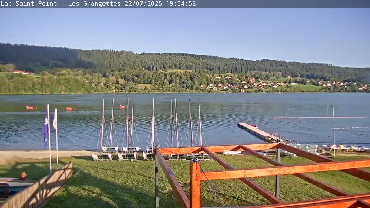 Les Grangettes, Lac de Saint Point Lake Live Cam - Pontarlier, Doubs, Bourgogne-Franche-Comté, France