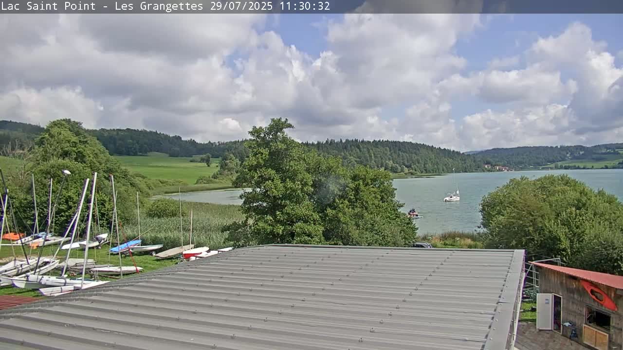Les Grangettes, Lac de Saint Point Lake Live Cam - Pontarlier, Doubs, Bourgogne-Franche-Comté, France
