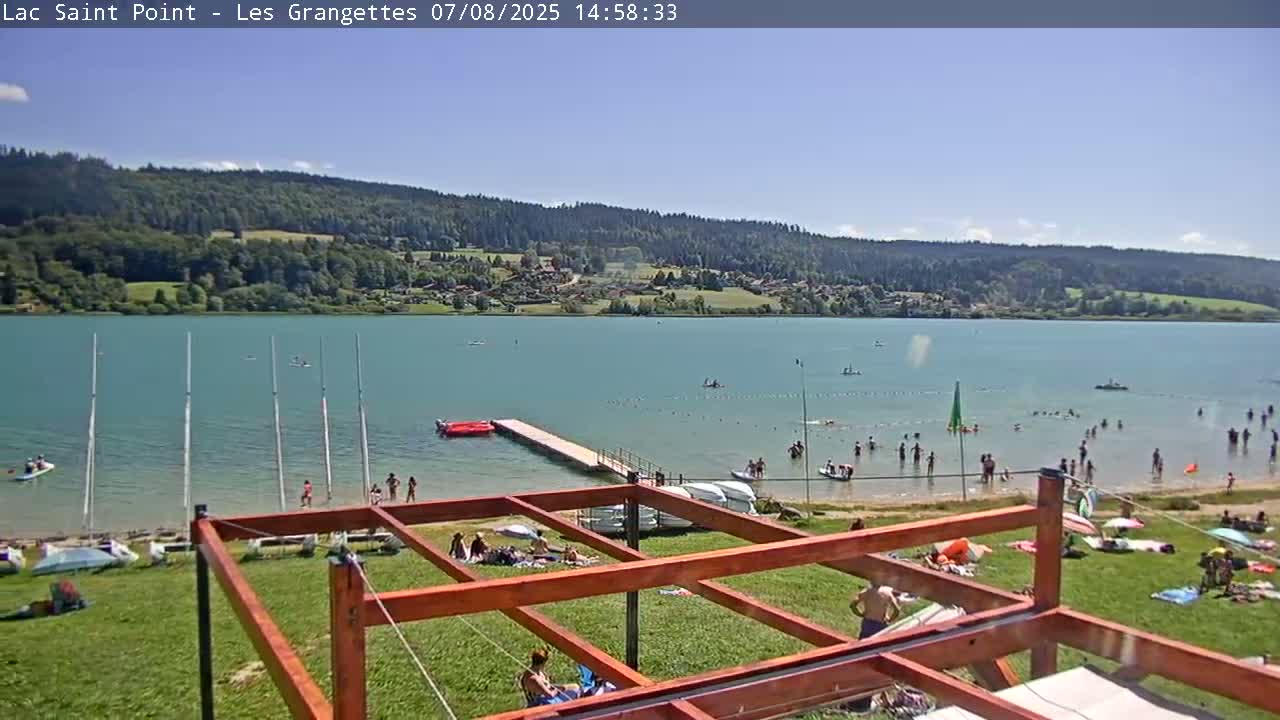 Les Grangettes, Lac de Saint Point Lake Live Cam - Pontarlier, Doubs, Bourgogne-Franche-Comté, France